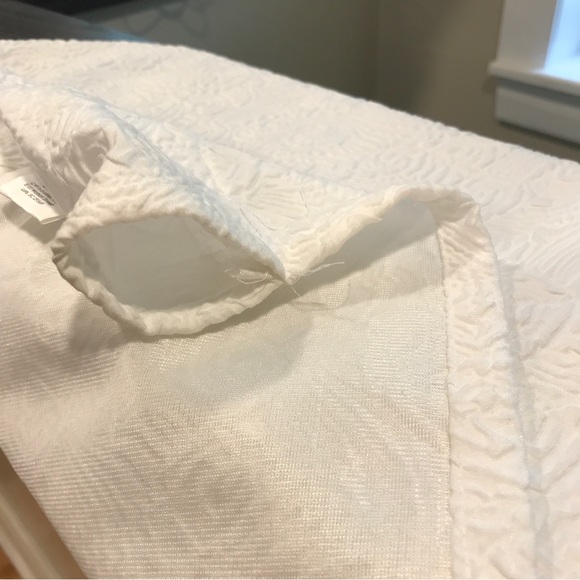 Peri home two (2) panels white window curtain. White on white pattern. - Picture 8 of 12